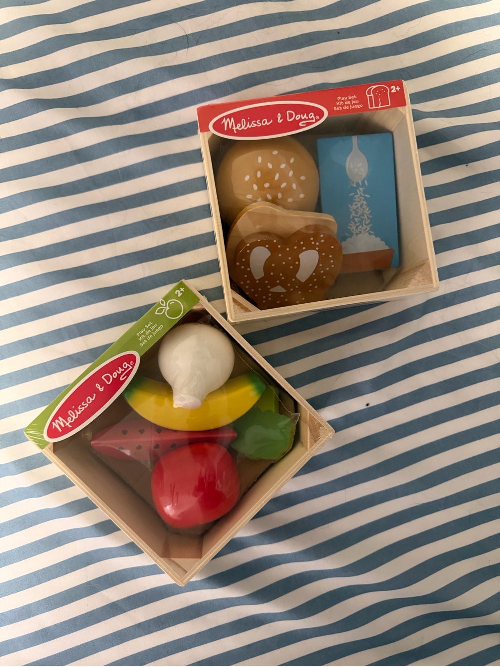 Melissa & Doug Wooden Play Food Sets - Colorful Fruit & Bakery
